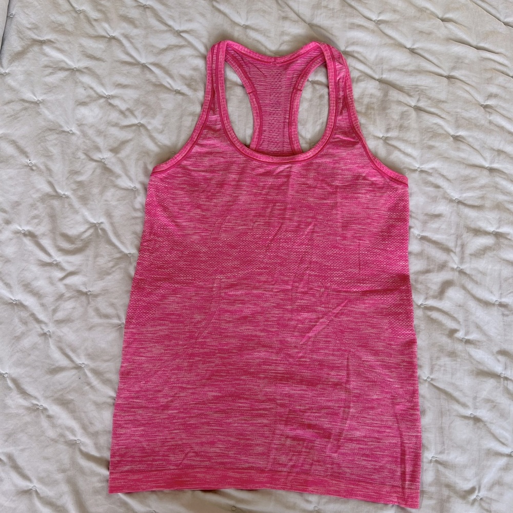 EUC Lululemon Pink Swiftly Tank Size 6